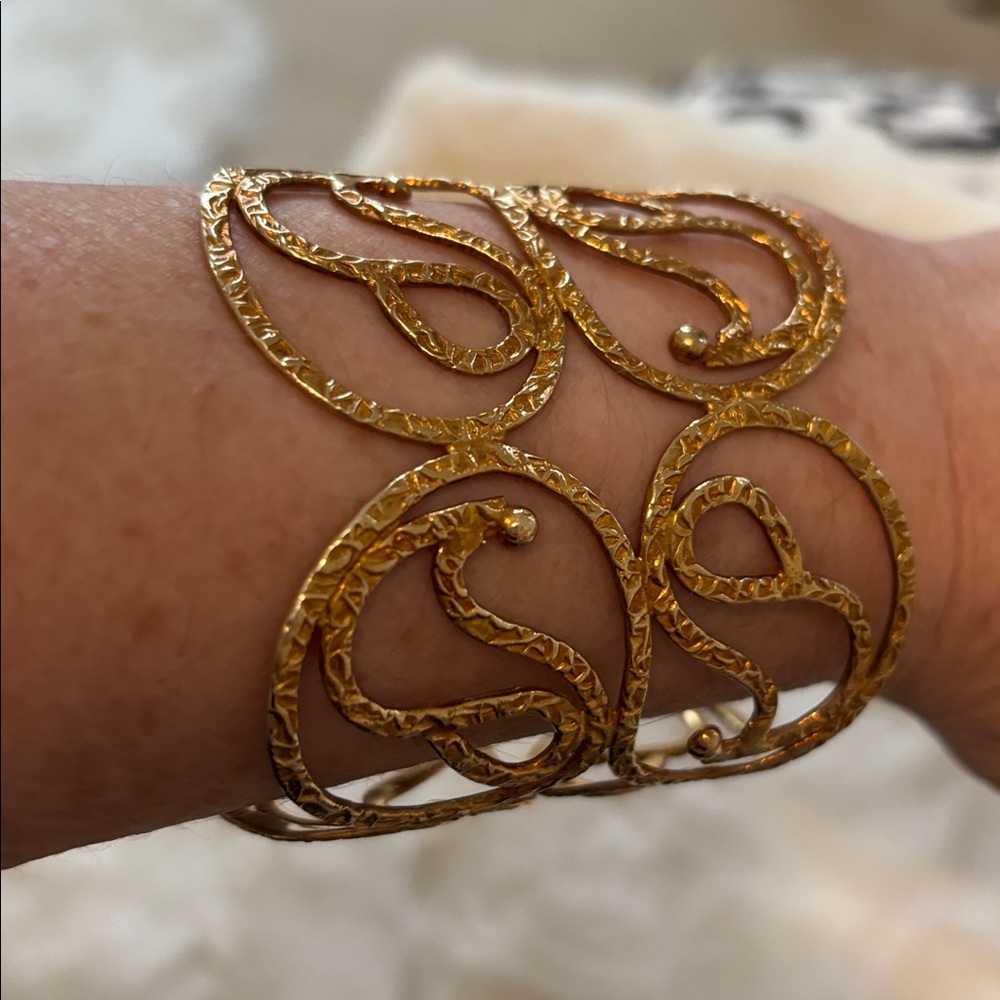 Julie Miles Gold Filagree Cuff